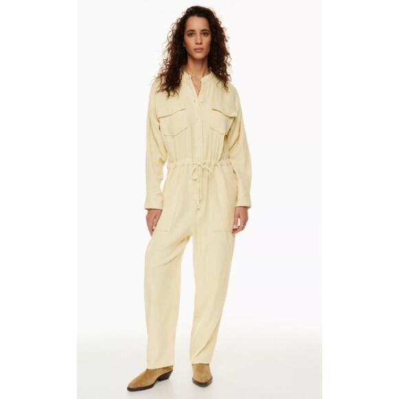 Aritzia Pants - Aritzia Wilfred‎ Free Orne Button Up Jumpsuit Light Sand Size Small